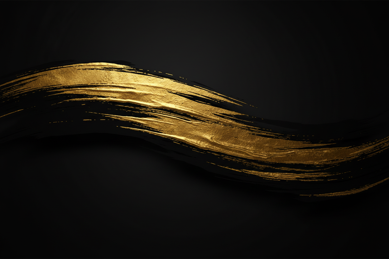 Premium Gold Brushstroke Banner
